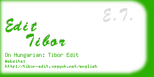 edit tibor business card
